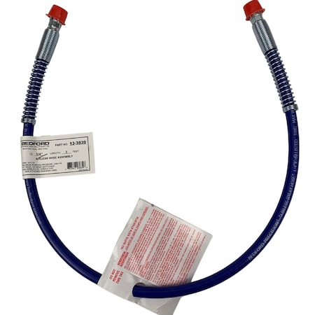 Bedford Precision Parts Bedford Precision 3' x 1/4in Airless Hose Assembly, 3300 PSI, Replacement for 249-232 13-3839